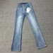 American High Street 517 Clean Fit Heavy Washed Cat Whiskers Ice Blue Slightly Flared Stretch Slim Jeans For Men Trendy_mkmklike.com