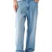 Classic Fashion Straight Leg Jeans Men Four Seasons New Washed Loose Wide Leg Pants Casual And Comfortable Simple Jeans For Men_mkmklike.com