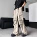 American Retro Paratrooper Pants Spring And Autumn New Trend High Street Big Pocket Loose Dark Pattern Tooling Jeans Men_mkmklike.com