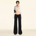 Women's Clothing Low Waist Wide Leg Flared Pants Slim All Match Flared Pants Trend_mkmklike.com