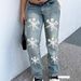 Women's Clothing Plus Size Printed Jeans_mkmklike.com