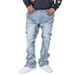 Men's Clothing Fashion New Lazy Autumn And Winter Snow Mountain Version High Ounce Gradient Lightning Jeans Ins Japanese Trend Ice Blue_mkmklike.com