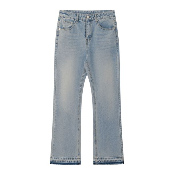 Men's Clothing American Cleanfit Blue Tassel 507 Jeans Vintage Washed Distressed Trousers_mkmklike.com