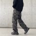 LKTM Men's Camouflage Cargo Pants Trendy Retro Straight Leg Wide Leg Floor Length Trousers For Men And Women_mkmklike.com