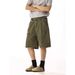 Men's Clothing Retro Summer Men's Multi Pocket Shorts Straight Loose Shorts Sports Zipper Elastic Casual Shorts_mkmklike.com