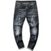 Men's Slim Fit Jeans Korean Style Casual Trousers Versatile Denim Pants Midweight Cotton Black Blue Wide Leg Mid Waist Long_mkmklike.com
