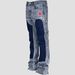 Men's Clothing European And American Men's Y2K Patchwork Painted Street Fashion Circular Logo Print Straight Leg Jeans_mkmklike.com