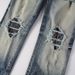 Trendy High Street Men's Jeans Men's Ripped Casual Fashion Diamond-encrusted Beggar American Denim Ripped Pants #1331_mkmklike.com