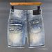 Men's Distressed Denim Shorts – Streetwear Style Low-Rise Blue Ripped Casual Cargo Shorts (Sizes 28-36)_mkmklike.com