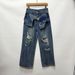 2027 Fashion European-USA Style Street Hip-Hop Jeans Women Cotton Mid Waist Waist Overlay Design Broken Hole Wide Leg Straight Type Denim Pants S-3XL_mkmklike.com