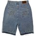 Men's Distressed Denim Shorts - Vintage Letter Print & Raw Hem | Streetwear Essential_mkmklike.com