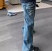 Men’s Distressed Slim Straight Jeans – Heavy Washed Blue Denim, Cleanfit Styling For Urban Casual Wear_mkmklike.com