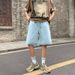 Men's Summer Denim Shorts, Casual Straight Leg 5-Inch Shorts With Stretch, Comfortable Breathable Quick-Dry Fabric, Street Style_mkmklike.com