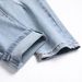 Men's Slim Fit Stretch Ripped Jeans - Classic Blue Distressed Denim Pants With Elastic Waist & Tapered Leg_mkmklike.com