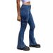 Fashionable new casual overalls multi-pocket stretch jeans women_mkmklike.com