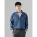 Men's Denim Jacket Japanese Trend Loose Casual Shirt Design Sense Patch Tooling Jacket Top_mkmklike.com