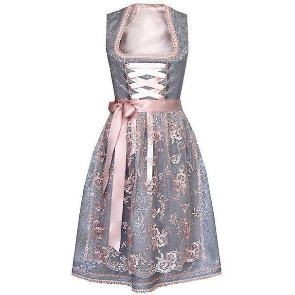 Women's Clothing beer festival women's skirt square neck waist tie lace apron spot_mkmklike.com