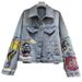 Women's Clothing Short Denim Jacket Streetwear Denim Jacket Women's Short Cropped Oversized Graffiti Hand-Painted Design - Edgy Spring Essential_mkmklike.com