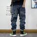 Jeans Men's Trendy Brand Tied Feet Harlan Pants Autumn Versatile Retro Heavy Wear-resistant Men's New Models_mkmklike.com