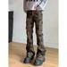 "Men's Hip-Hop Camo Cargo Jeans – Military-Inspired Slim Fit (Tapered Leg, Multi-Pocket Design, Retro Streetwear, Stretch Denim, All-Season Wear)"_mkmklike.com