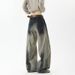 American Retro Wash Gradual Change Scimitar Jeans Men's Slack High Street Trend Casual Versatile Wide Leg Trousers_mkmklike.com