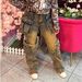 European And American Street Style Patchwork Multi-Pocket Jeans For Women, Trendy Straight-Leg Pants_mkmklike.com