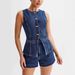 K European And American Style Fashionable Casual Sleeveless High Waisted Denim Suit Women's Clothing_mkmklike.com