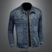 Loom Europe Station 2023 Autumn New Washed Casual Denim Men's Jacket Coat Turn-Down Collar Top Trendy_mkmklike.com