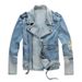 American Vintage Ripped Boy Denim Jacket Ruined Slim Fit Men's Locomotive Long Sleeve Top 404_mkmklike.com