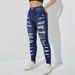 Women's Clothing Ripped Raw Edge High Elastic Women's Denim Skinny Pants_mkmklike.com