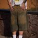 Men's Summer Denim Shorts Trendy High Street Retro Distressed Loose Straight Leg Mid Length 5/8_mkmklike.com