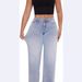 Women's Straight Leg Jeans - Mid Rise Stretch Denim Pants With Slim Bootcut (Size 24-32, Light Blue/Dark Blue, Cotton-Polyester Blend)_mkmklike.com
