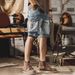 Men's Trendy Brand Cooler Denim Shorts Korean Style Loose Fit 5 Point Riding Pants Summer New Arrival_mkmklike.com