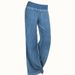 Women's Plus Size Casual Wide Leg Jeans - Stretch Denim Trousers For Comfort & Style (Black, Light Blue, S-5XL)_mkmklike.com