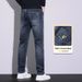 Jeans Men's Slim-Fit Straight Pants Stretch Washed Casual Pants_mkmklike.com