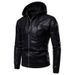 Men's clothing leather jacket Handsome leather jacket with cotton thickened motorcycle pilot autumn and winter coat_mkmklike.com