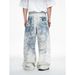 Retro 3D Printed Keychain Jeans Men's Baggy Wide-Leg Denim Pants with Digital Kangaroo Print Distressed Detailing_mkmklike.com