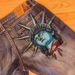 Statue Of Liberty Retro Distressed Denim Jeans Straight Leg Trendy Pants For Men And Women Casual Fashion Cotton Spring/Autumn_mkmklike.com