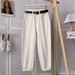 Women's Summer Thin Straight Leg Cropped Denim Jeans Casual Slimming Loose Carrot Pants Harem Dad Style 2025 New_mkmklike.com