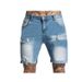 Men's Slim Fit Denim Shorts Classic American Style Stretch Cotton Casual Streetwear Mid-Length Shorts_mkmklike.com