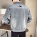 Spring And Autumn New Denim Casual Handsome Lapel Jacket Versatile Light Mature Trend Brand Men's Clothing_mkmklike.com