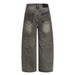 Punk Denim Scimitar Pants Men's Street Fashion American Style Loose Fit Vintage Washed Edge Wide-Leg Trousers_mkmklike.com