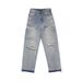 UNF Cleanfit Versatile Basic Washed Foot Cuff Distressed Frayed Vintage Casual Straight Leg Ripped Jeans For Men_mkmklike.com