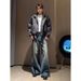 Men's Clothing Retro Blue Jeans For Men, Straight Leg, Loose Fit, Mid High Waist, High Crotch Pullover, Washed, Super Stylish Curved Trousers_mkmklike.com