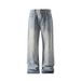 American Retro Lightning Pattern Flared Jeans For Men, Autumn Winter Trendy Brand, Stylish And Slimming, Plus Size,_mkmklike.com