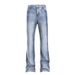 Men's Clothing Cleanfit Men's Retro Straight Leg Flared Jeans Trendy Distressed Vintage Style High Quality Spring Autumn_mkmklike.com