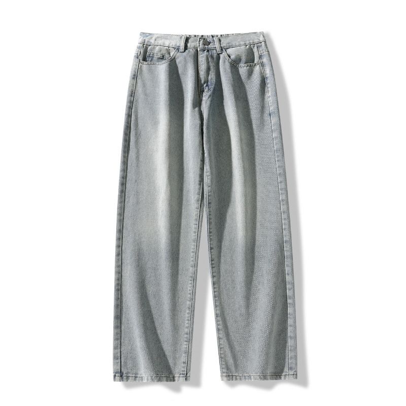 Men's Vintage Washed Wide-Leg Jeans – Relaxed Fit Retro Denim Pants (Multiple Colors, S-3XL)_mkmklike.com