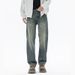 Cleanfit Elastic Autumn And Winter New Jeans Men's Fit Straight Tube Loose Enlarged Large Size Youth Middle Waist Trendy Rice Knowable Clothes_mkmklike.com