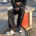 Men's Trendy Hip Hop Jeans American Style High Street Long Leg Pants Zipper Frayed Edges Patchwork Design Youthful Style_mkmklike.com
