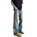 Men's Clothing Dirty Fit Vintage Distressed Jeans – Hand-Painted Tie-Dye Washed Denim With Flared Leg & Grunge Aesthetic (S-XXL, Unisex)_mkmklike.com